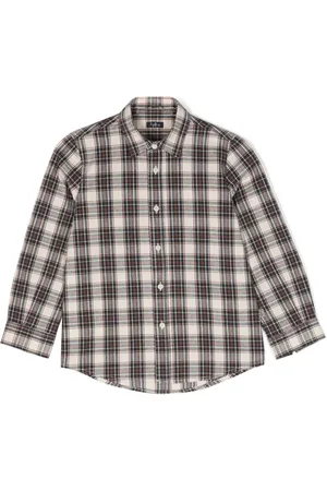 Il gufo Chemise à carreaux en coton