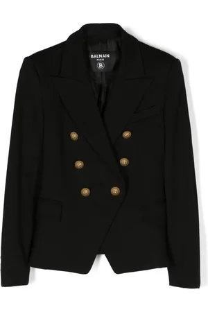 Balmain Manteau croisé à boutons embossés