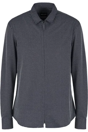 Giorgio Armani Chemise zippée à motif géométrique