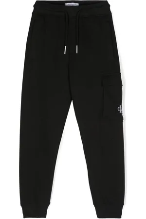 Calvin Klein Pantalon de jogging en coton à patch logo