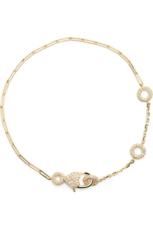 YVONNE LÉON Bracelet Solitaire Donuts en 18ct pavé de diamants