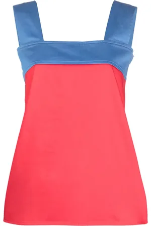 Saint Laurent Blouse sans manches à design colour block (années 1970)