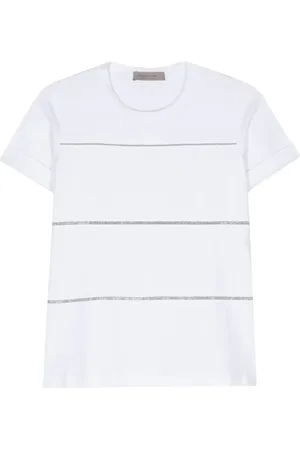 D.EXTERIOR T-shirt à rayures en perles