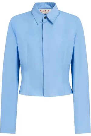 Marni Chemise crop en coton à manches longues