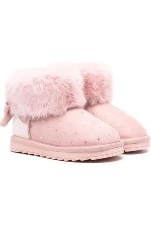 MONNALISA Bottines en daim à ornements strassés