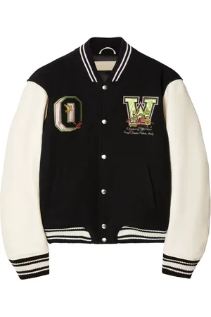 OFF-WHITE Veste bomber à fleurs brodées
