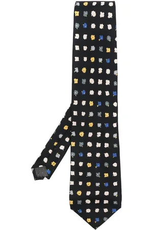VERSACE Cravate en soie à fleurs (années 2000)
