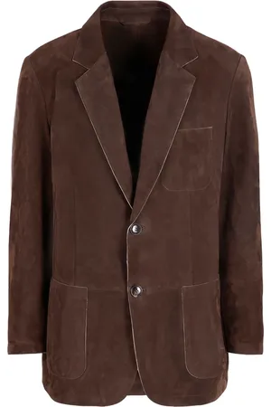 Giorgio Armani Blazer en daim à simple boutonnage