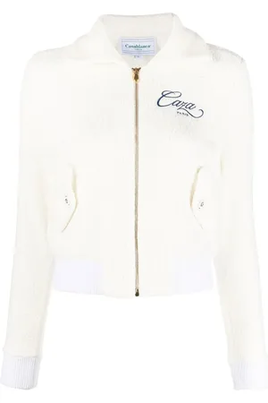 Casablanca Veste zippée à logo brodé