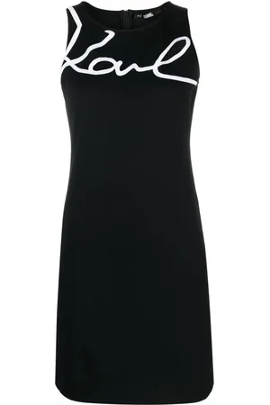 Karl Lagerfeld Robe sans manches à logo imprimé