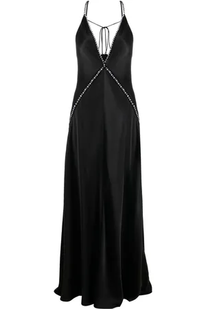Stella McCartney Robe longue à ornements en cristal