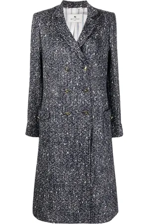 Etro Manteau en tweed à boutons Pegaso