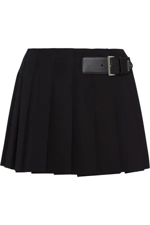 Prada Minijupe plissée en gabardine