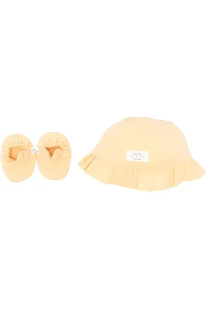 TEDDY & MINOU Ensemble bonnet-chaussures en gaze biologique