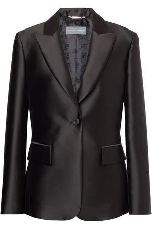 Alberta Ferretti Blazer en satin à simple boutonnage