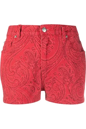 Etro Short en jean à imprimé cachemire