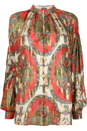 Etro Blouse en soie à imprimé cachemire