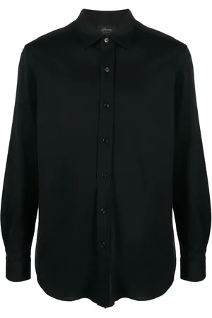 BRIONI Chemise en coton à col italien
