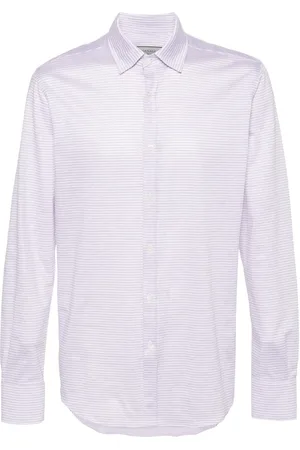 CANALI Chemise en coton à rayures