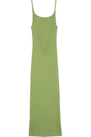 Auralee Robe en maille nervurée à coupe longue