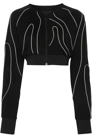 Y-3 Veste crop à liserés contrastants