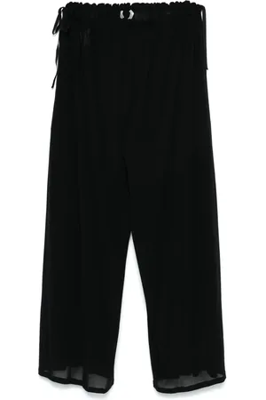 Serafini Pantalon palazzo à effet de transparence