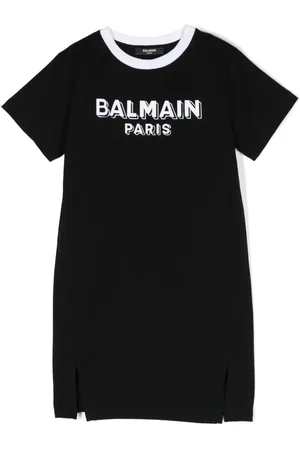 Balmain Robe à logo imprimé