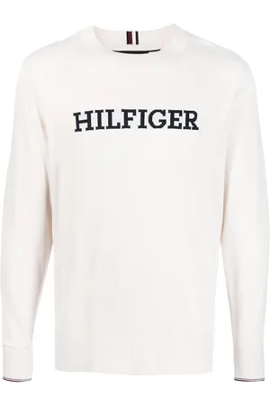 Tommy Hilfiger Pull en coton à logo intarsia