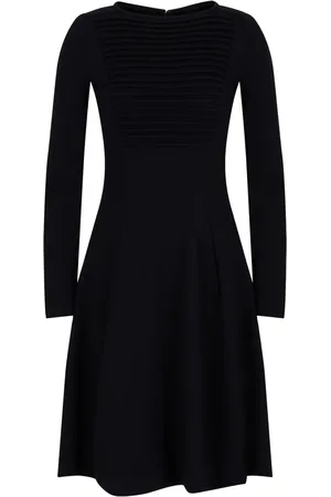 Emporio Armani Robe nervurée à manches longues