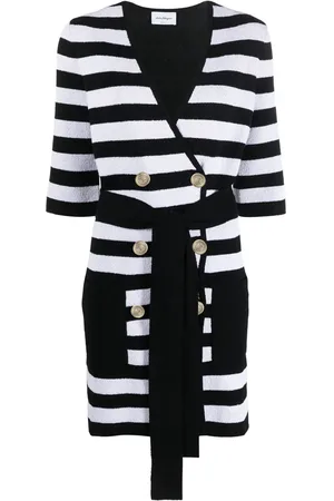 Salvatore Ferragamo Cardigan rayé à boutonnière croisée