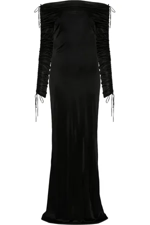 Atlein Robe froncée à épaules dénudées