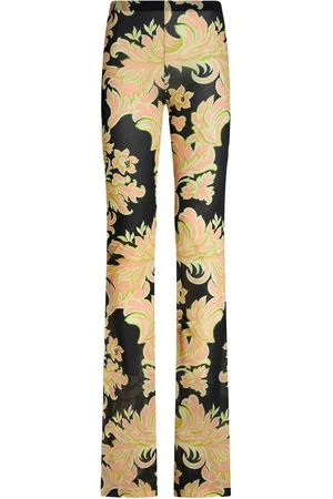 Etro Pantalon fleuri à taille haute