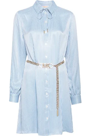 Michael Kors Robe longue ceinturée à rayures
