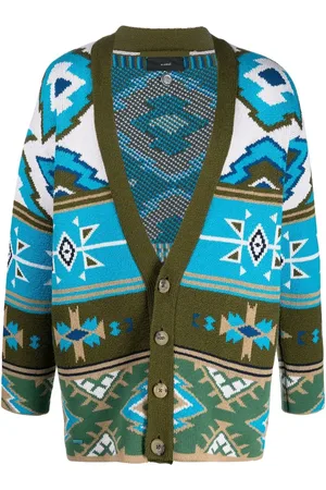 Alanui Cardigan en maille à imprimé graphique