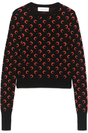 Marine Serre Pull à motif Crescent Moon en intarsia