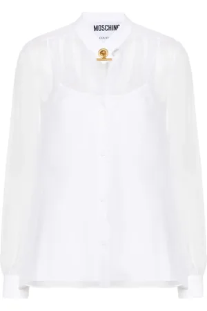Moschino Blouse en soie à col noué