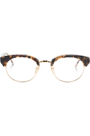 Thom Browne Lunettes de soleil à monture ovale