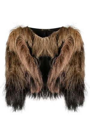 Gucci Manches ornées de plumes à design bicolore (années 2010)