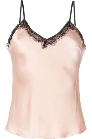 Alberta Ferretti Blouse en satin à détail de dentelle