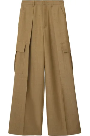 Burberry Pantalon ample en laine à poches cargo