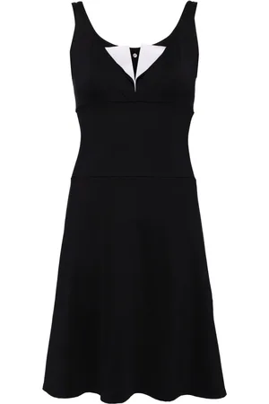 CHANEL Robe évasée à design sans manches (2003)