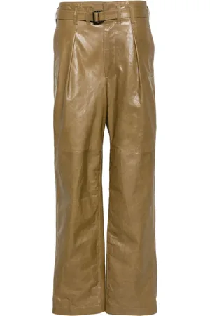 LEMAIRE Pantalon en cuir à coupe ample