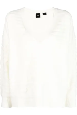 Pinko Pull en maille intarsia à col v