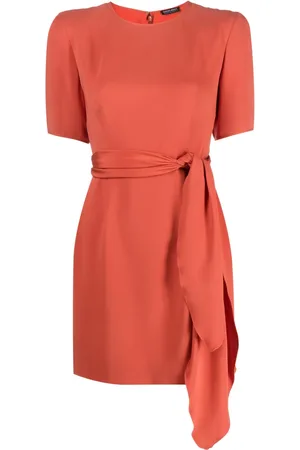 Giorgio Armani Robe courte évasée à taille nouée (années 1980)