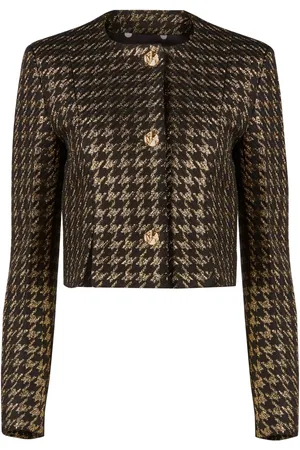Nina Ricci Veste crop à motif pied-de-poule