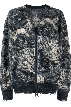 JNBY Cardigan zippé en maille intarsia