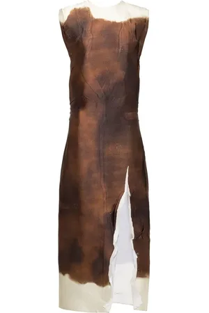 Prada Robe satinée à coupe longue
