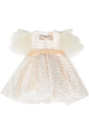 SPERANZA Robe rayée à manches en tulle