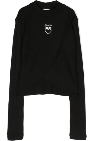 Pinko Pull nervuré à logo brodé
