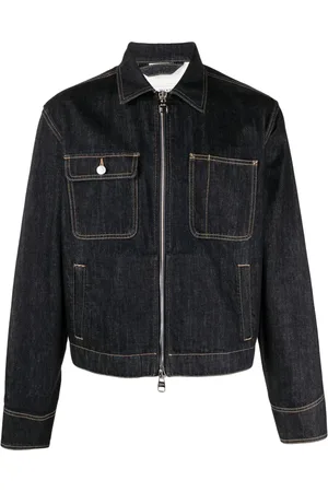 Alexander McQueen Veste en jean à fermeture zippée